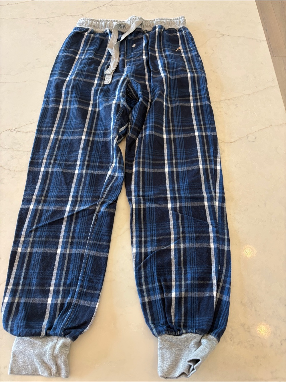 True Grit Blue Plaid Men’s Jogger Sweatpants